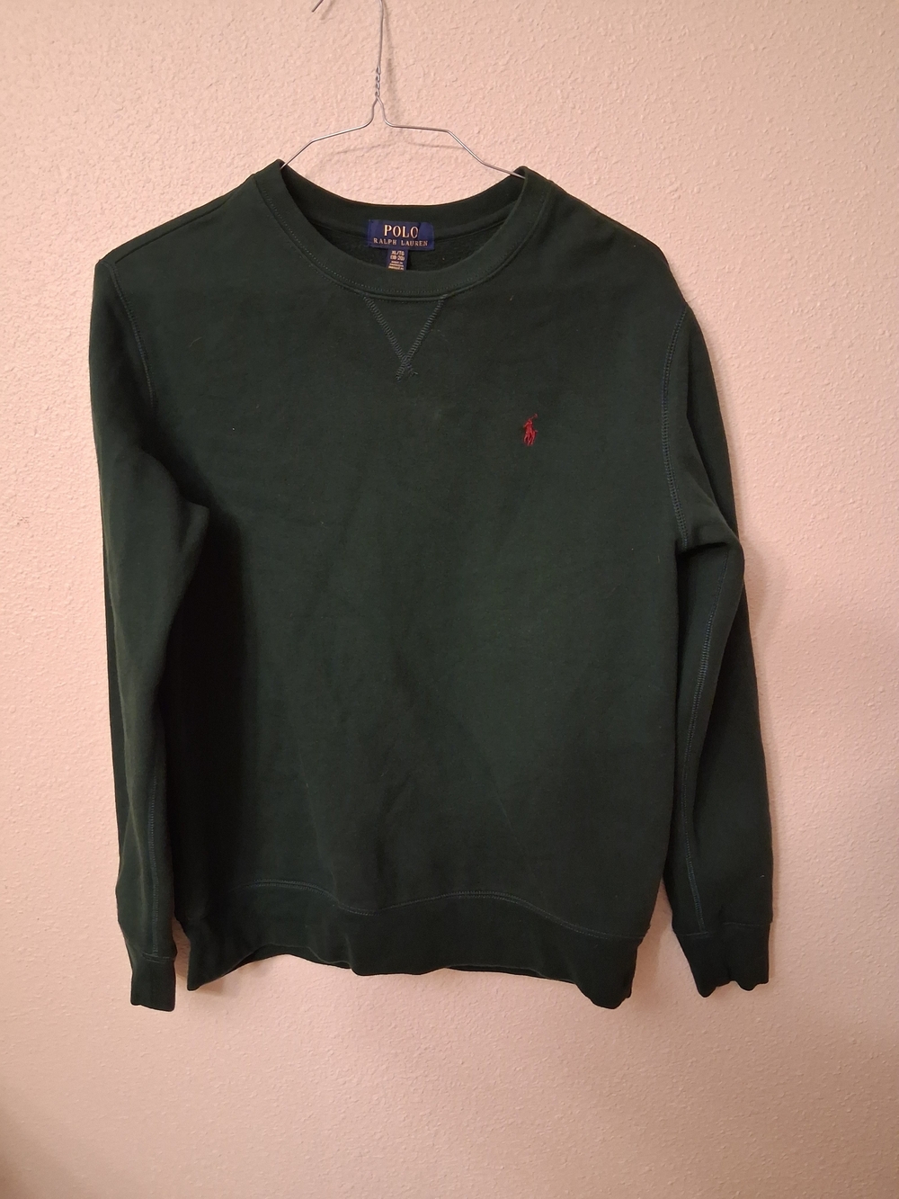 Polo by Ralph Lauren Forest Green Crewneck Sweatshirt with Red Pony